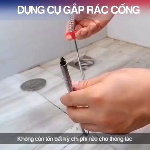 Que gắp rác thông cống đường ống bồn rửa bát bồn cầu dài 60cm