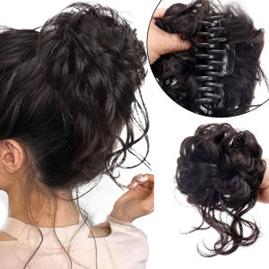 กิ๊บติดผมสังเคราะห์สำหรับผู้หญิง ที่ผมหยิกผมปลอมผมปลอมแบบกิ๊บหนีบผมยุ่งเหยิง