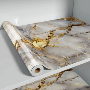 Easy To Clean And Cut Self-Adhesive Marble Texture Wallpaper Home Decor Stickers Suitable For Kitchens Oil-Resistant.
