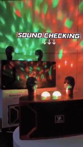 Speaker bluetooth with mic and outdoor Family Party KTV speaker with 3D steroe and corful LED dance light YS211