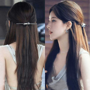 เครื่องประดับผมแบบจีนโบราณสีเงิน ทรงรูปเดือน ครึ่งผม ทรงสุดหรูหรา สำหรับผู้หญิง ไม่ต้องตัดผม ไม่ต้องติดผม