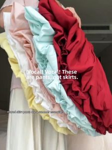 SUHUIQIAN | Cute Green Bud Pleated Puff Skirt