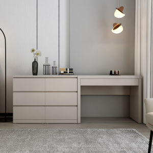 Foshan Yizhuo Bedroom Chest of Drawers Dressing Table Integrated Living Room Floor Tailstock Chest of Drawers against the Wall Internet Celebrity Chest of Drawers Storage Cabinet