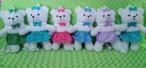 Tas Teddy Bear Ransel baju/Tas bulu mawar