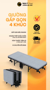 [Loại 1] Giường Gấp 4 Cao Cấp Như Ý Funi - Đa Năng Gấp Gọn Cao Cấp Tiết Kiệm Không Gian