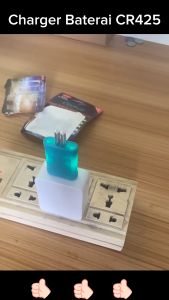 Aksesoris Memancing Charger Baterai CR425 Sudah Termasuk Baterai Isi ulang 2 Pcs