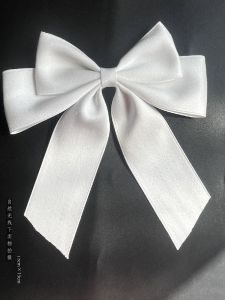 White Adorable Young Adult Bow Tie Brooch Dress Accessories Simple Easiest for Match Ribbon Bowknot Pin Female Spring and Summer