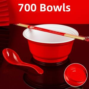 LUTUMEI | Red Disposable Heat-resistant Thickened Biodegradable Food-grade Soup Bowl