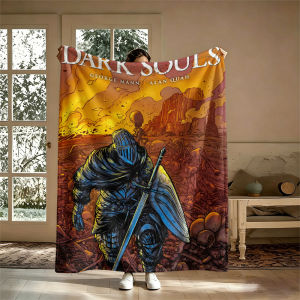 Potdemiel | Dark Souls Game Flannel Blanket Warm Soft Halloween Christmas Couch Warm Cozy Decorative Decor Gift for All Season