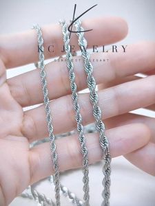 KC Jewelry - Stainless Steel Rope Chain Necklace