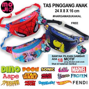 MOJI - Tas Pinggang Karakter Anak 2 - 7 Tahun Selempang Bahu Fashion