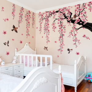 Large Sunflower Wall Sticker 80x120cm – Bright Yellow Floral DIY Removable Vinyl Wall Decal Waterproof Easy to Apply Home Decoration for Living Room Bedroom Office Nursery Café Creates Warm Cheerful Atmosphere Modern Nature-Inspired Mural (Local Se