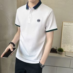 ROMON | Lormen Mens Ice Silk Short Sleeve Polo Shirt Summer Thin Style Slim Fit Cool Feeling Casual Half Sleeve T-Shirt Top