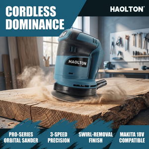 For Makita 18V Battery 5 Inch Cordless Orbital Sander 3 Speed Adjustable Rechargeable Woodworking Polishing Grinding Bare