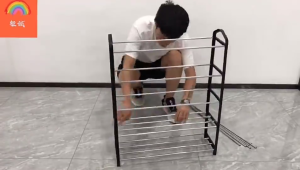 [CS]พร้อมส่ง🚗ชั้นวางรองเท้าสแตนเลส 4ชั้น ผลิตจากท่อสแตนเลส ถอด และประกอบได้ง่าย โครงสร้างแข็งแรง 4 ชั้น ขนาด50x 41.4 x 18.4 cm