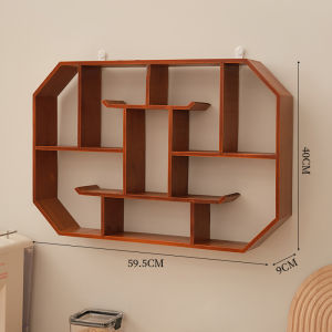 Chinese Style Small Desktop Show Rack Wall Hanging Purple Clay Teapot Tea Set Storage Shelf Multi Treasure Pavilion Display Shelf