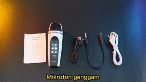 Siborie MC-093 Mic ponsel bernyanyi HP mikrofon karaoke dapat mengubah suara