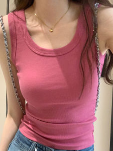 Áo Ba Lỗ Không Tay Ôm Vừa Vặn Cổ Tròn Cho Nữ Mùa Hè 2025 Áo Ba Lỗ Không Tay Rộng Rãi Bên Trong Che Chắn Mỡ Phụ Trợ