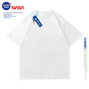 NASA over Girls Tie Dye Short Sleeve Cotton T-Shirt Cartoon Print Loose Fit Summer Kids Clothing Cute Top for Girls And Boys