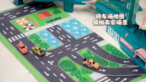 Tinykoala รถรางของเล่น รถราง รถรางกลไก ต่อสนุกได้หลายแบบ ลานจอดรถของเล่นเด็ก ลานจอดรถอาคารชุดของเล่น แถมรถ 4 คัน วิ่งอัตโนมัติ