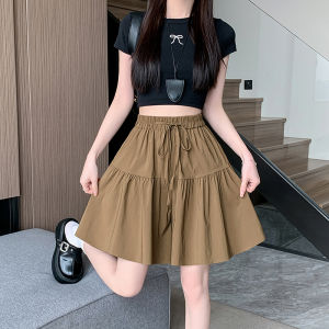 Ice Silk Quick Dry Wide Leg Pants Skirt Shorts Women Summer Thin Large Size Casual High Waist Five-Quarter Pants Halves Skirt Trendy