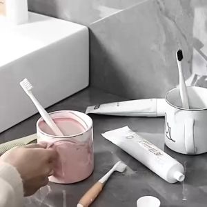 ที่ใส่แปรงสีฟันไฟฟ้าพลาสติก ที่วางแปรง แปรงสีฟัน ที่วางแก้วยาสีฟัน ป้องกันฝุ่น สําหรับห้องน้ํา ATTCH