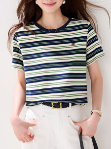 DAIXIANGFEIZI | Slenderizing Striped Loose T-Shirt