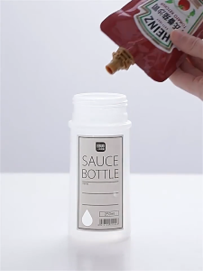 250mL/450mL Clear Plastic Squeeze Bottle Sause Bottle Oil Bottle Multipurpose Seasoning Dispenser Bottle Pump Botol