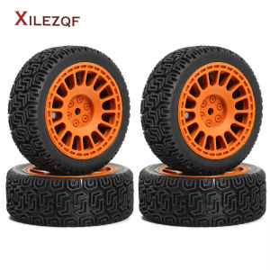 XILEZQF 4PCS 68mm High-Grip Rubber Rally Tires for Tamiya XV01 XV02 TT01 TT02 1/10 RC Car Racing Upgrade Set New Metal