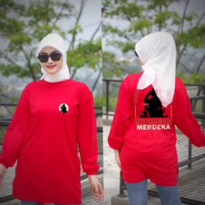 Forever Cloth Baju Kaos Oversize Kerut wanita Katun Combed 24s atasan jumbo wanita bahan Adem tebal