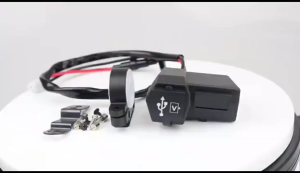 Motorcycle mobile phone charger 12V dual USB waterproof car charger with Voltmeter