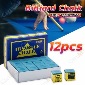 12Pcs/set Billiard Chalk Original Snooker Billiard Chalks Blue Pool Cue Chalk