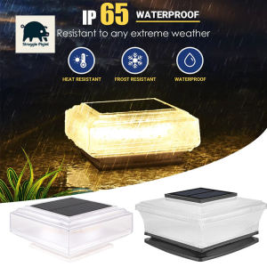 Solar Garden Light Outdoor Column Head Light Waterproof Street Light Pillar Fence Cap Gate Post Lights Landscape Lights