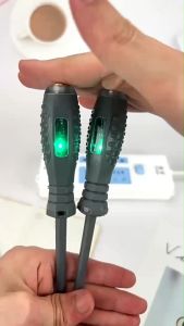 Tua Vít Thử Mạch Điện Đầu 4 Cạnh/ Đầu Ngang Từ Tính Cán Nhựa ABS Cách Điện An Toàn Đèn Báo Đo Mạch 2 Màu Thông Minh