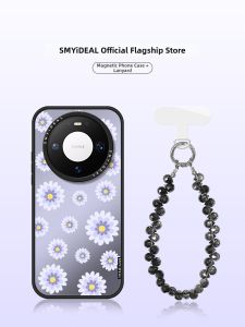Smyideal | Magnetic Purple Flower Mirror For Huawei Phones