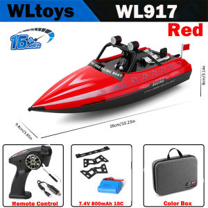 WLtoys | WLtoys WL917 High Speed RC Boat 2.4Ghz 16KM/H 370 Brushed Motor Racing Boat With Night LED Easy To Use Toy For Kids And Adults