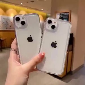 Transparent Phone Case For iPhone 17 Pro Max 16 13 11 15 14 Plus 12 Air 16E 17Promax Soft Silicone Shockproof Funda Cover