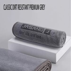 1/4PCS Grey Microfiber Car Cleaning Towel Lint-Free Scratch-Free Ultra Absorbent for Auto Detailing