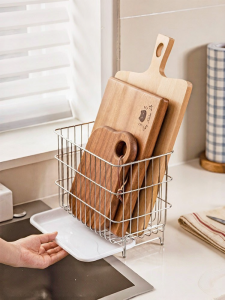 MODERN SWEETHOME | Water Draining Stainless Steel Kitchen Organizer Basket