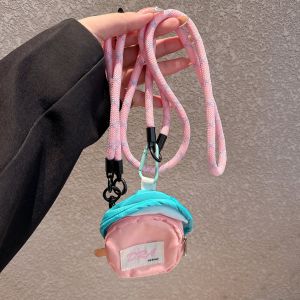 กระเป๋าสะพายข้างสำหรับปีนเขาแบบสะพายข้าง สายรัดโทรศัพท์มือถือ กระเป๋าใส่เหรียญ กระเป๋าใส่ของสำหรับเดินทางแบบพกพา สายรัดคอแบบยาว