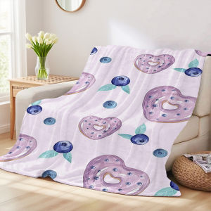 Beast Kingdom | Heart Donut Watercolor Flannel Blankets Are Suitable For Sofas Mens Room Decorations Thick And Warm Gifts For Teenagers