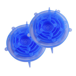 6/12 Chiếc Silicon Cao Cấp Bảo Quản Có Thể Tái Sử Dụng Kín Hơi Đa Năng Co Giãn Nắp Đậy Tròn Cho Nhà Bếp Món Ăn Phụ Kiện