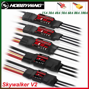 HOBBYWING Skywalker V2 15A 30A 40A 50A 60A 80A 100A Brushless ESC Speed Controller UBEC T/XT60 for RC FPV Quadcopter Drone Plane