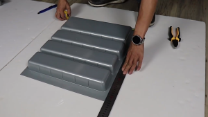 Plastic Material Cuttable Cutlery Storage Holder With Movable Divider For Drawer Storage