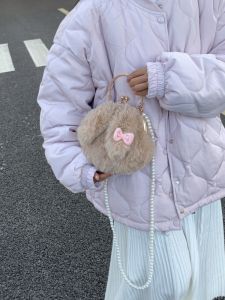 Winter Cute Rabbit Round Bag