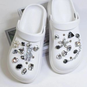 DIY Jewelry Flower Crystal Drill Shoe Charm Button for jibbits Personal Clog Shoe Decoration Accessories Summer