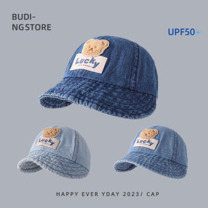 Baby Sun Hat Childrens Fishing Cap Summer Baby Denim Duckbill Hat Sunshade Hat Boys Casual Big Brim round Top Cap