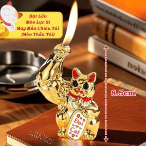 ĐỒ CHƠI BẬT MÈO LỰC SĨ MAY MẮN CHIÊU TÀI TIẾNG VIỆT ( MÈO THẦN TÀI)_ KHÔI NGUYÊNN STORE