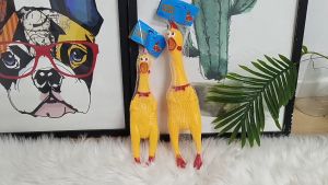 Mainan gigit anjing ayam bersuara nyaring