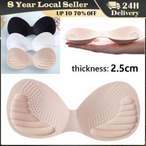 Womens Latex Triangle Cups for Bikini Sports Bra Breathable Sponge Foam Push Up Breast Padding Underwear Inserts Clothes